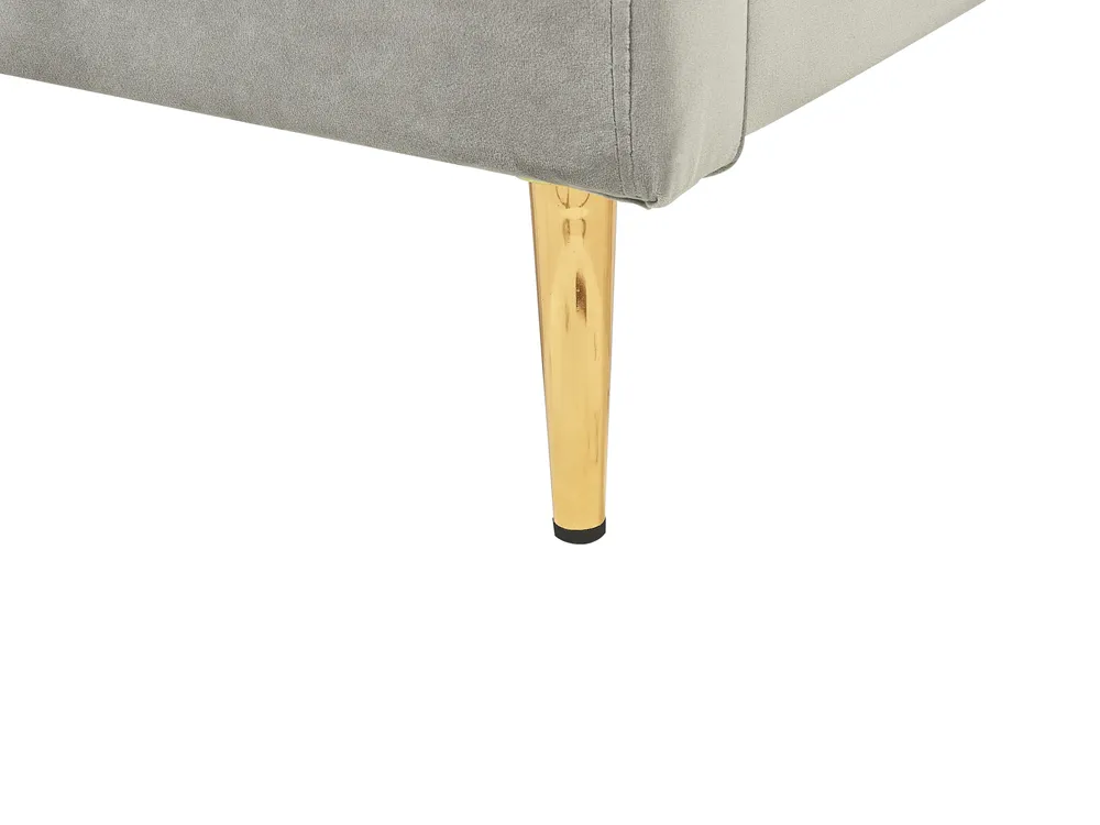 Bed Velvet CHALEIX 180 x 200 cm (EU Super King) Light Grey_857038