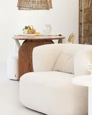 Sessel LOHJA Chenillegewebe Hellbeige_1129560