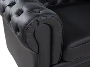 Living Room Set 4 Seater CHESTERFIELD Leather Black_769426
