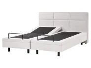 Bett verstellbar Stoff VICEROY 160 x 200 cm Hellbeige_1044498