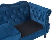 Living Room Set 5 Seater SKIEN Velvet Navy Blue_743318