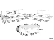 Garden Lounge Set with Table 5 Seater FIVIZZANO Acacia Wood Beige_1161078