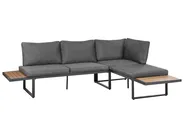 Hoekloungeset met tafel 4-zits PIENZA Lichtbruin/grijs linkszijdig_1003082