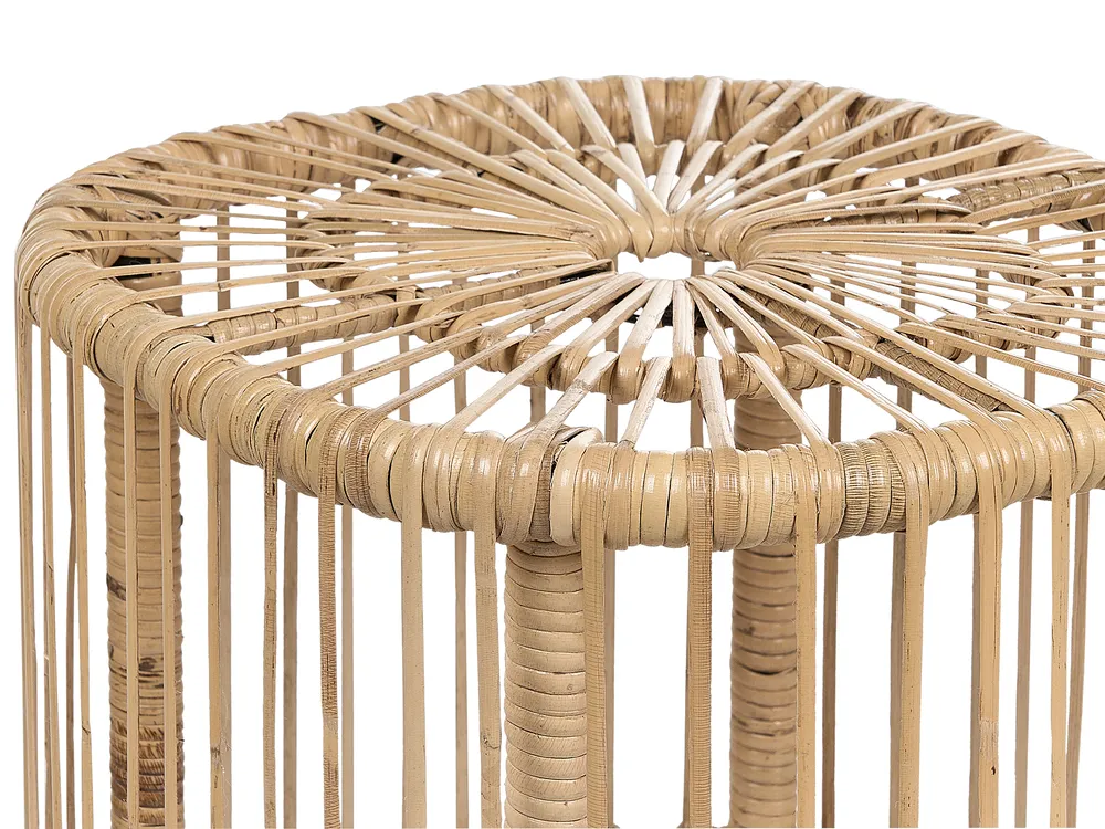 Lounge Set mit Tisch 3-Sitzer MARATEA/CESENATICO Rattan Naturfarben_878552