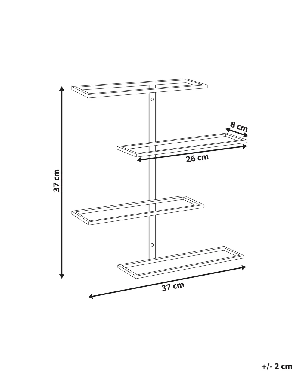 Wall Mounted Wine Rack EINSTEINIUM Metal Black_962661