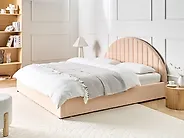Ottoman Bed CHADENET Boucle Peach Pink 180 x 200 cm (EU Super King)_1186209