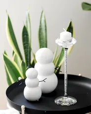 Kerzenständer KOFI 23 cm Glas Silber_903054