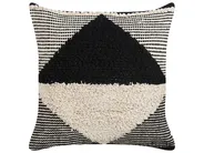 Dekokissen 2er Set KHORA 50 x 50 cm Baumwolle Schwarz Geometrisches Muster_829464