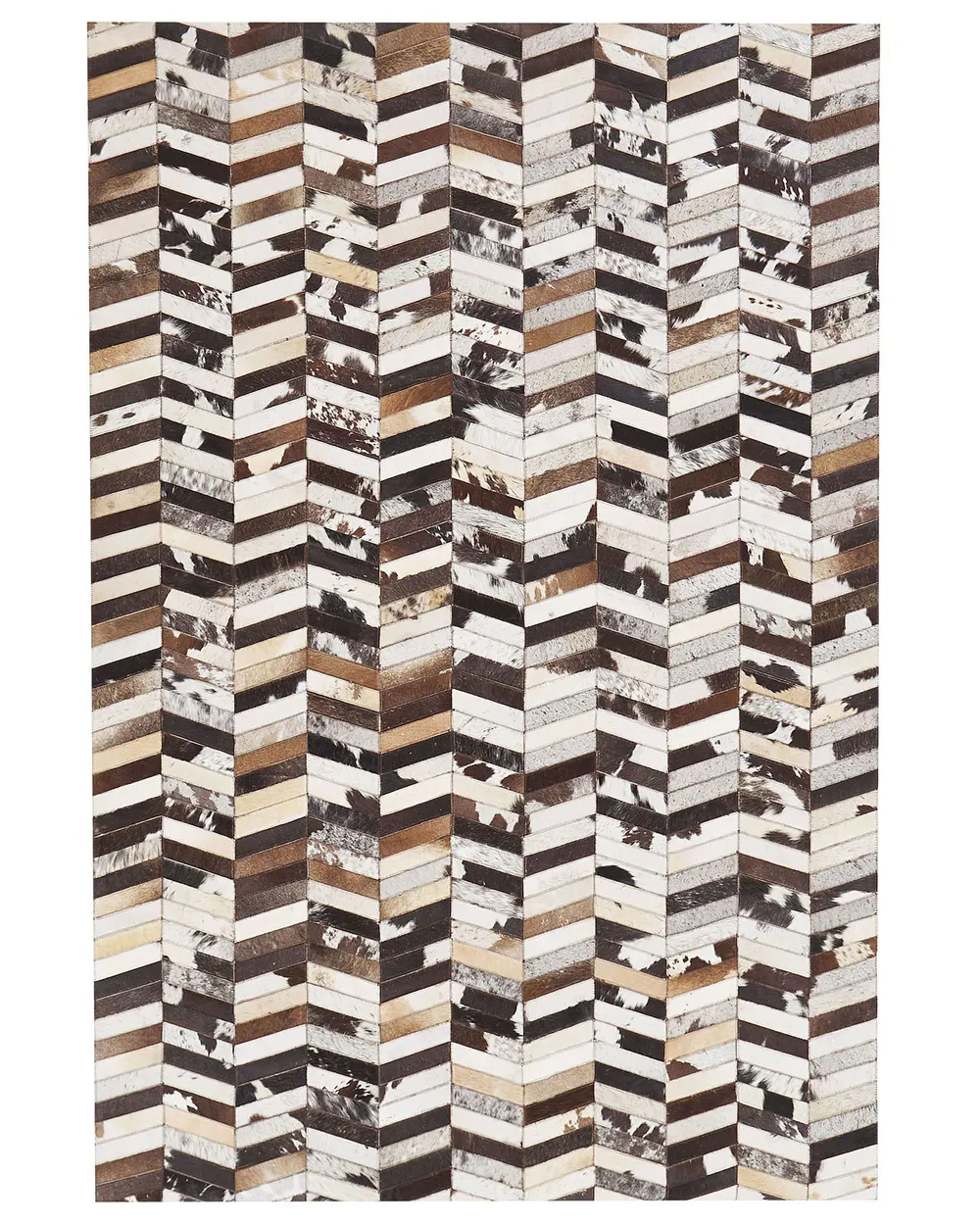 Teppich AKYELE Braun 140 x 200 cm Echtleder_780756