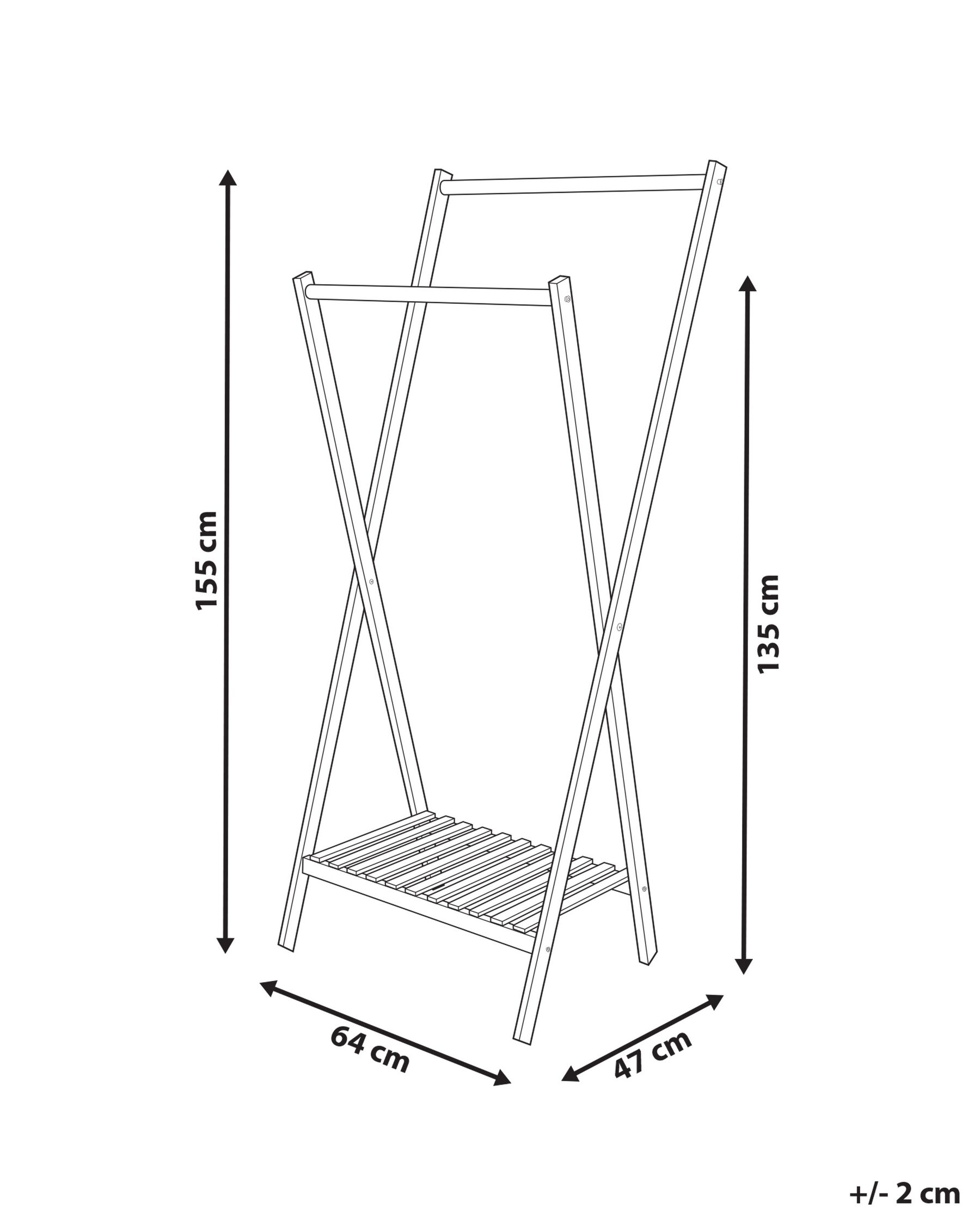 Coat Stand DENVER Light Brown_935396
