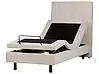 Bett verstellbar Stoff DUKE II 90 x 200 cm Hellbeige