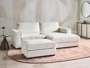Corner Sofa KOLDING with Ottoman Boucle Light Beige Left Hand_1035456