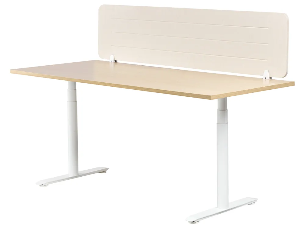 Schreibtischtrennwand ZIGGY 160 x 40 cm Hellbeige_1015460