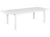 Ausziehbarer Gartentisch SKALOMA 180/240 cm 90 cm Metall Weiß