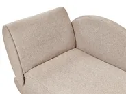 Linksseitige Chaiselongue MERI mit Stauraum Kunstleinen Hellbraun_937724