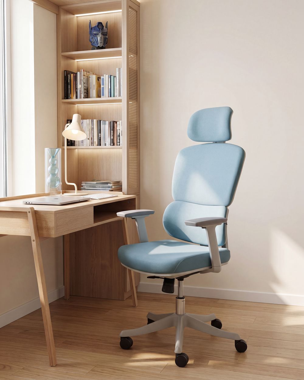 Bureaustoel VISCOUNT Stof Blauw