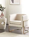 Sessel SIRKKA Samtstoff Hellbeige