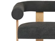 Sofa 2-Sitzer ILBRO Bouclé Schwarz / Hellbraun_984914