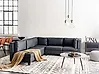 Modul Ecksofa 5-Sitzer UNSTAD Kunstleder Schwarz rechtsseitig