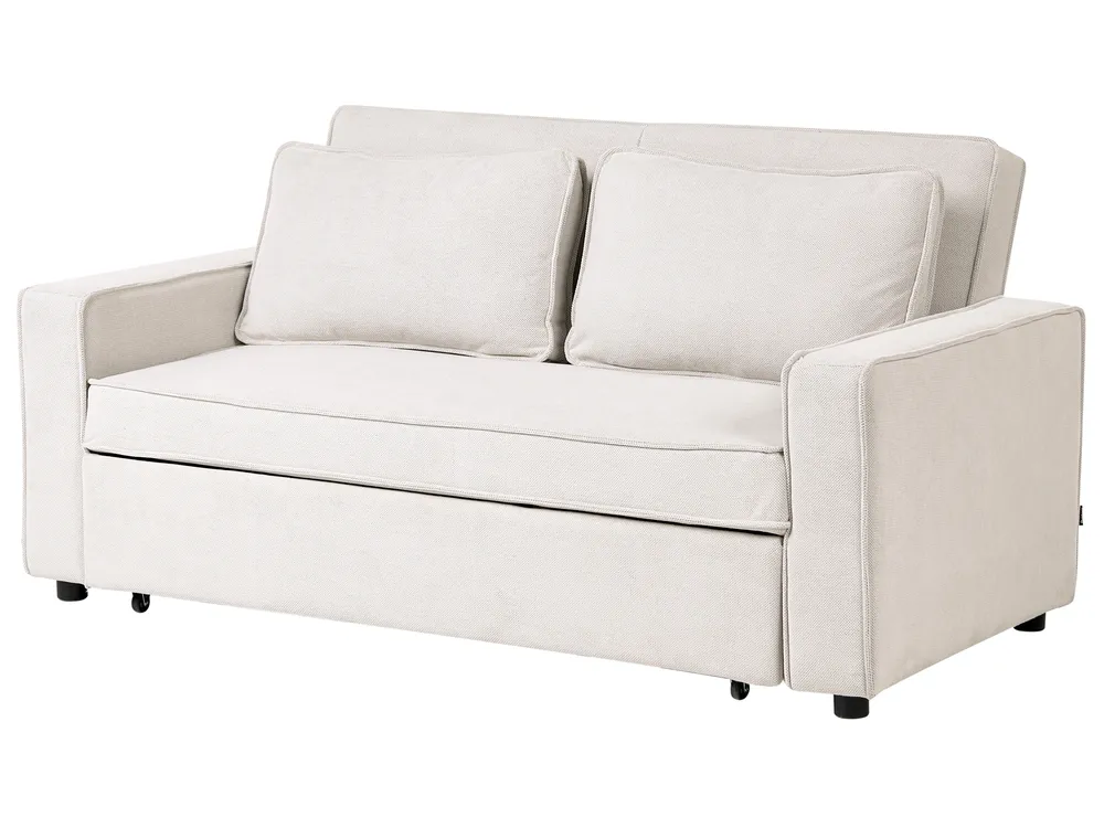 Schlafsofa 2-Sitzer UTTELA Stoff Cremeweiß_1079434