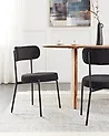 Esszimmerstuhl 2er Set ALLISON Bouclé Schwarz