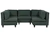 U-förmiges Modulsofa 5-Sitzer UNSTAD Stoff Dunkelgrün