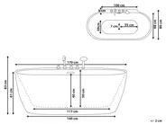 Freestanding Bathtub ROTSO 1700 x 800 mm Red_811201