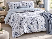 Bettwäsche-Set BALLARD 155 x 220 cm Baumwollsatin Blau_1179956