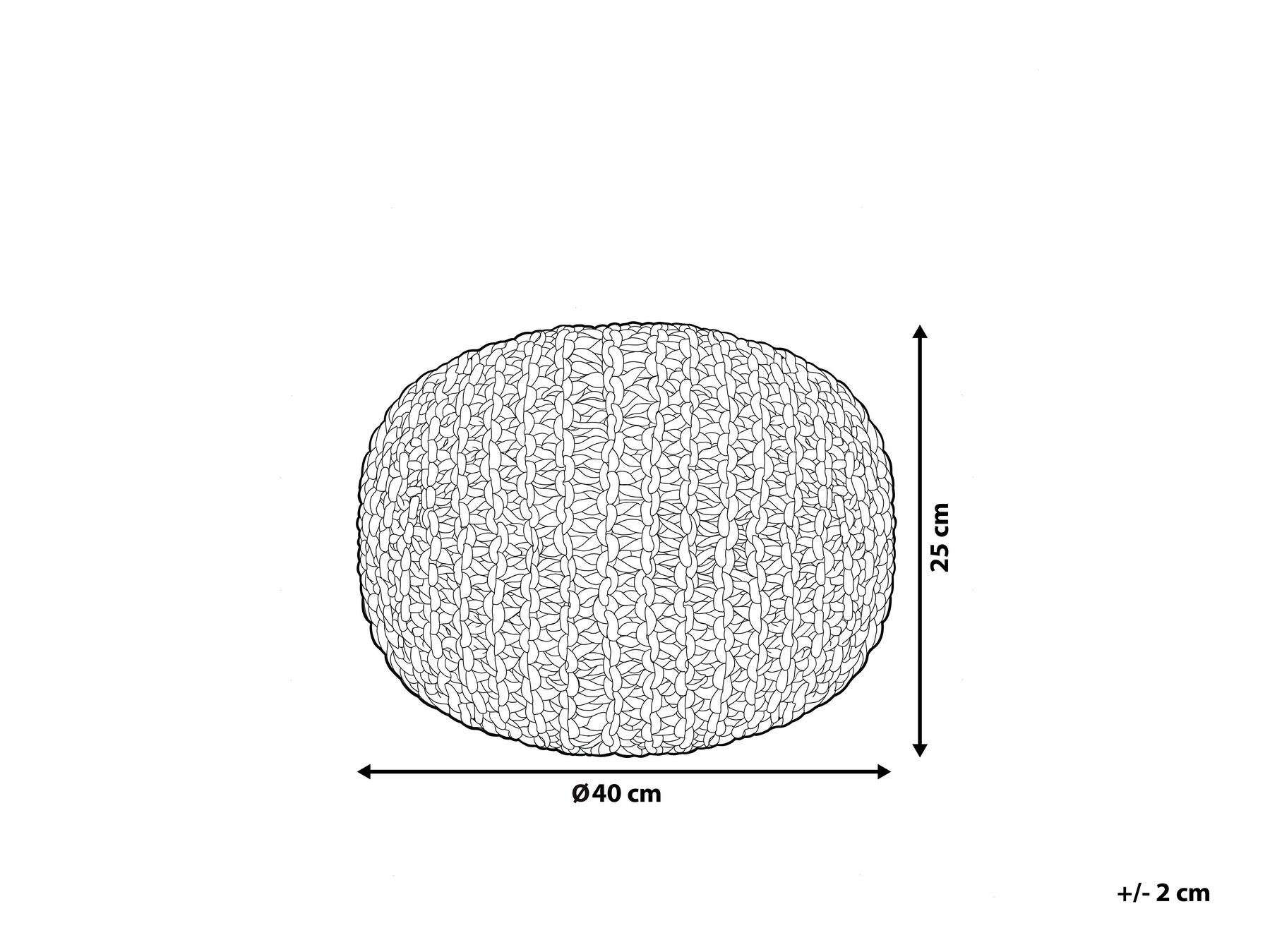 Pouffe CONRAD Cotton Grey_782189