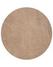 Shaggy Rug DEMRE Sand Beige ø 140 cm_1076923