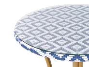 Gartenmöbel Set 4-Sitzer RIFREDDO Polyrattan Blau_798877