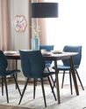 Esszimmerstuhl 2er Set LISLE Stoff Seeblau
