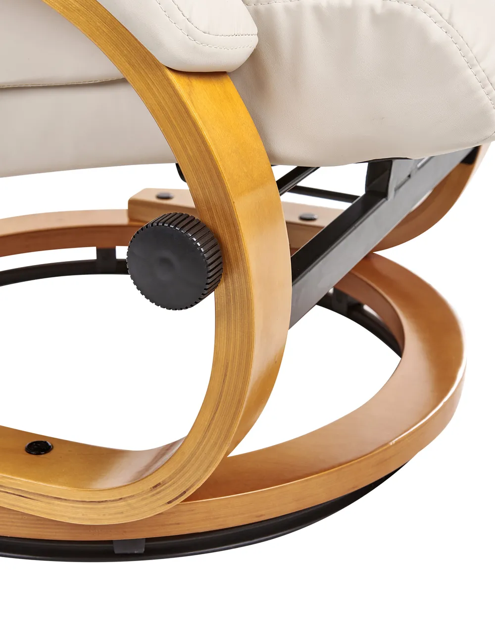Massage Chair FORCE with Footstool Faux Leather Light Beige_965032