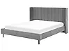 Bett mit Lattenrost Samtstoff VILLETTE 180 x 200 cm Grau