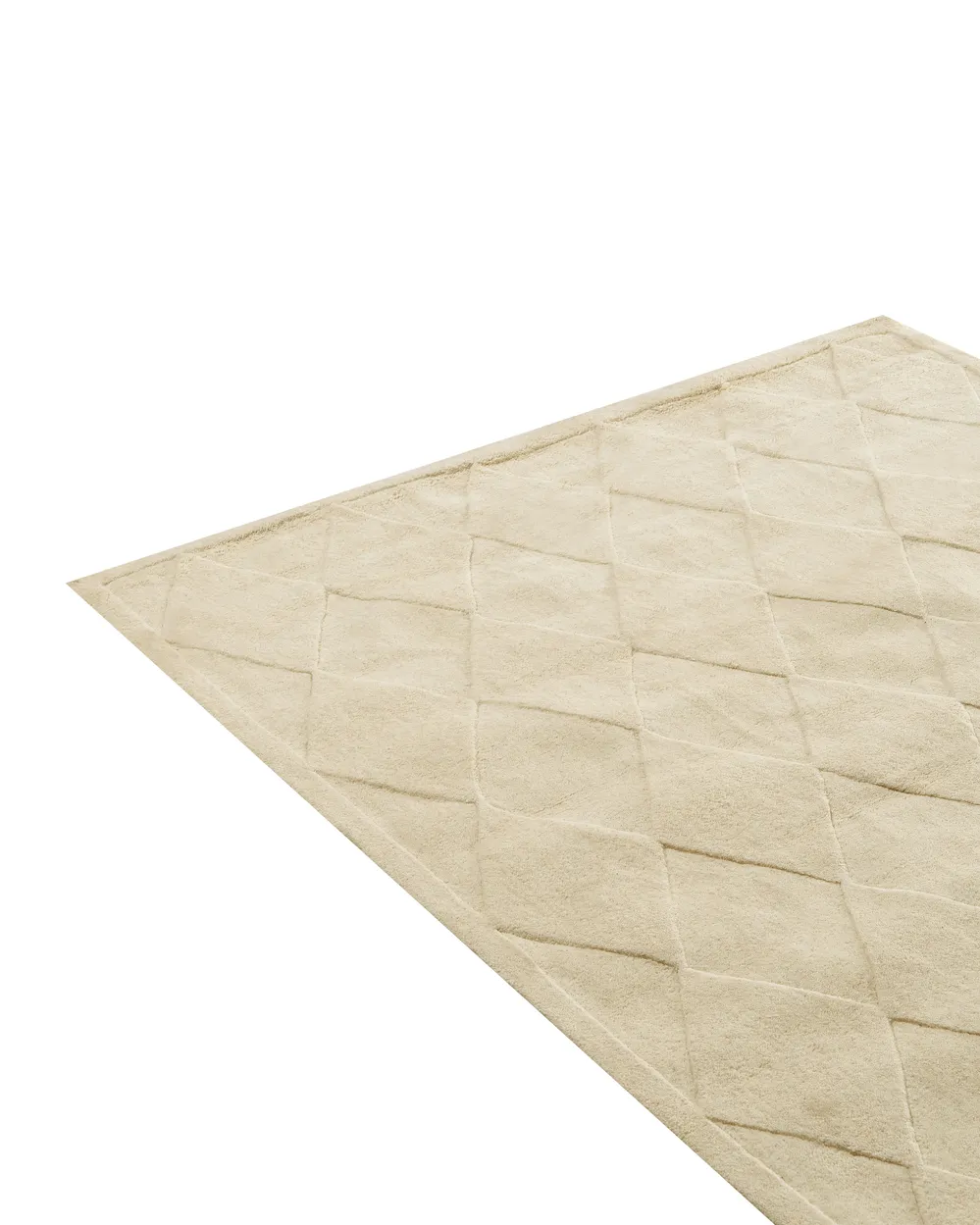 Rug LUNARA Light Beige 160 x 230 cm Wool_1131765
