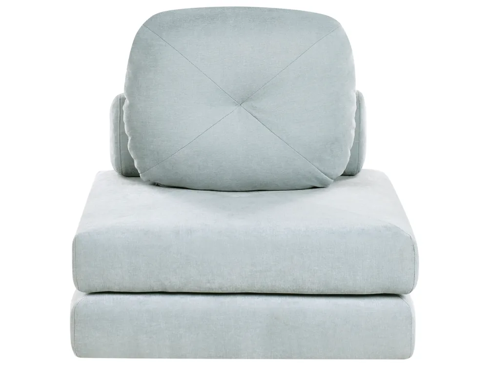 1-Sitzer Schlafsofa OLDEN Chenillegewebe Hellblau