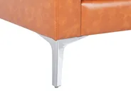Sofa 3 Seater GAVLE Faux Leather Golden Brown_813738