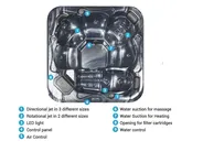 Outdoor Hot Tub with LED TULAROSA Graphite Grey_820181