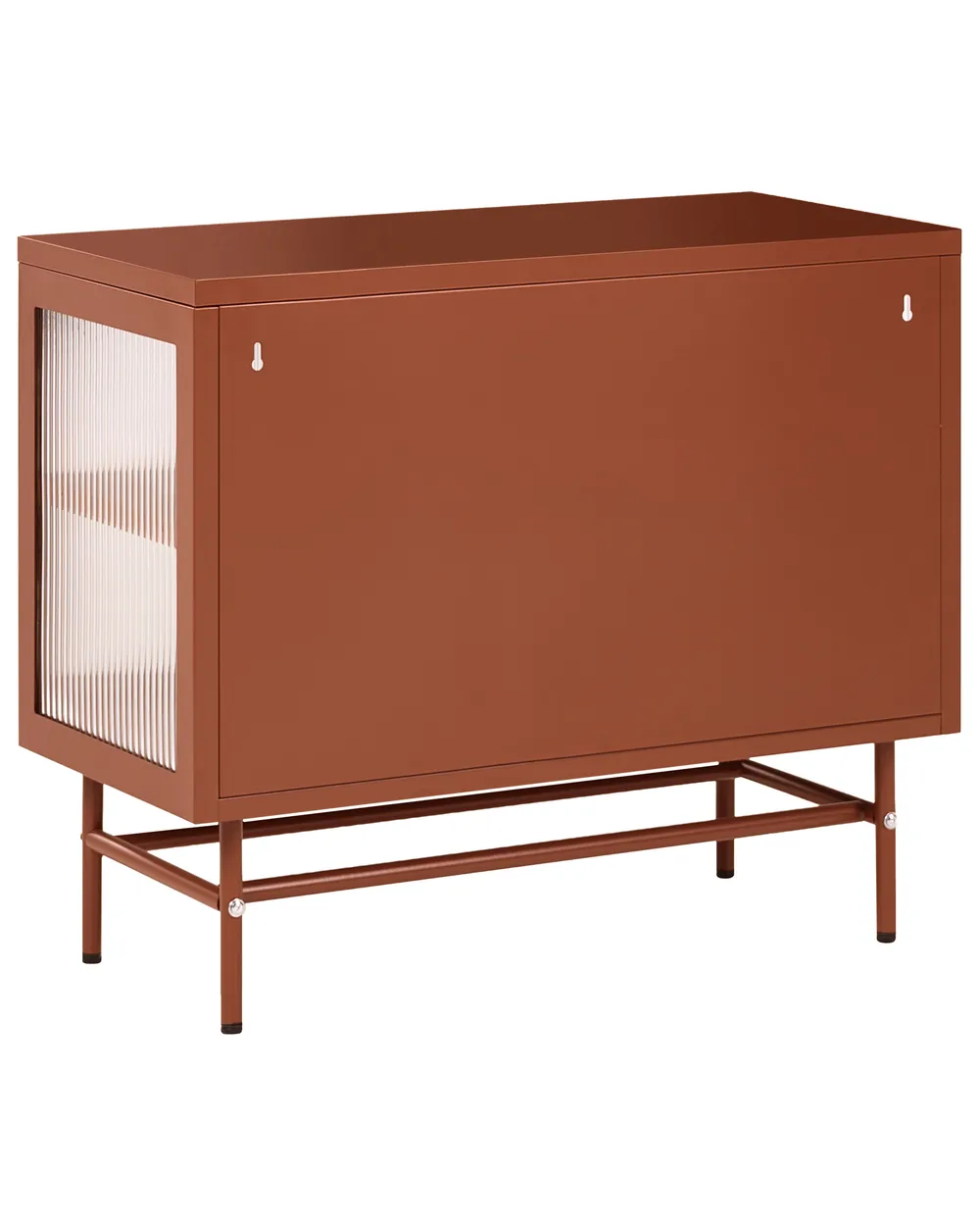 Sideboard mit Glastüren DEVON 77 cm Metall Goldbraun_1123499