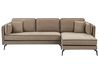 Ecksofa 3-Sitzer ALTAN Stoff Braun linksseitig