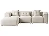 Corner Sofa DOLVA Fabric Light Beige Right Hand