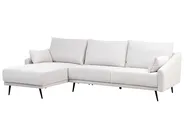 Ecksofa 3-Sitzer VARDE Stoff Cremeweiß rechtsseitig_966000