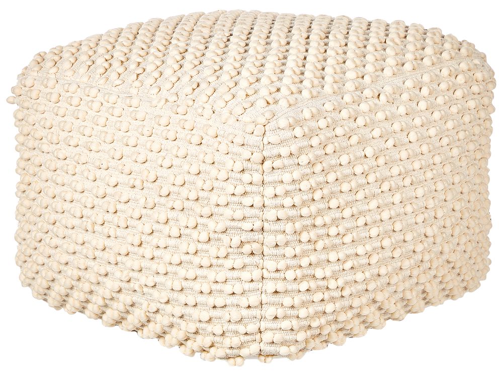 Pouf KINGRI Coton Beige clair