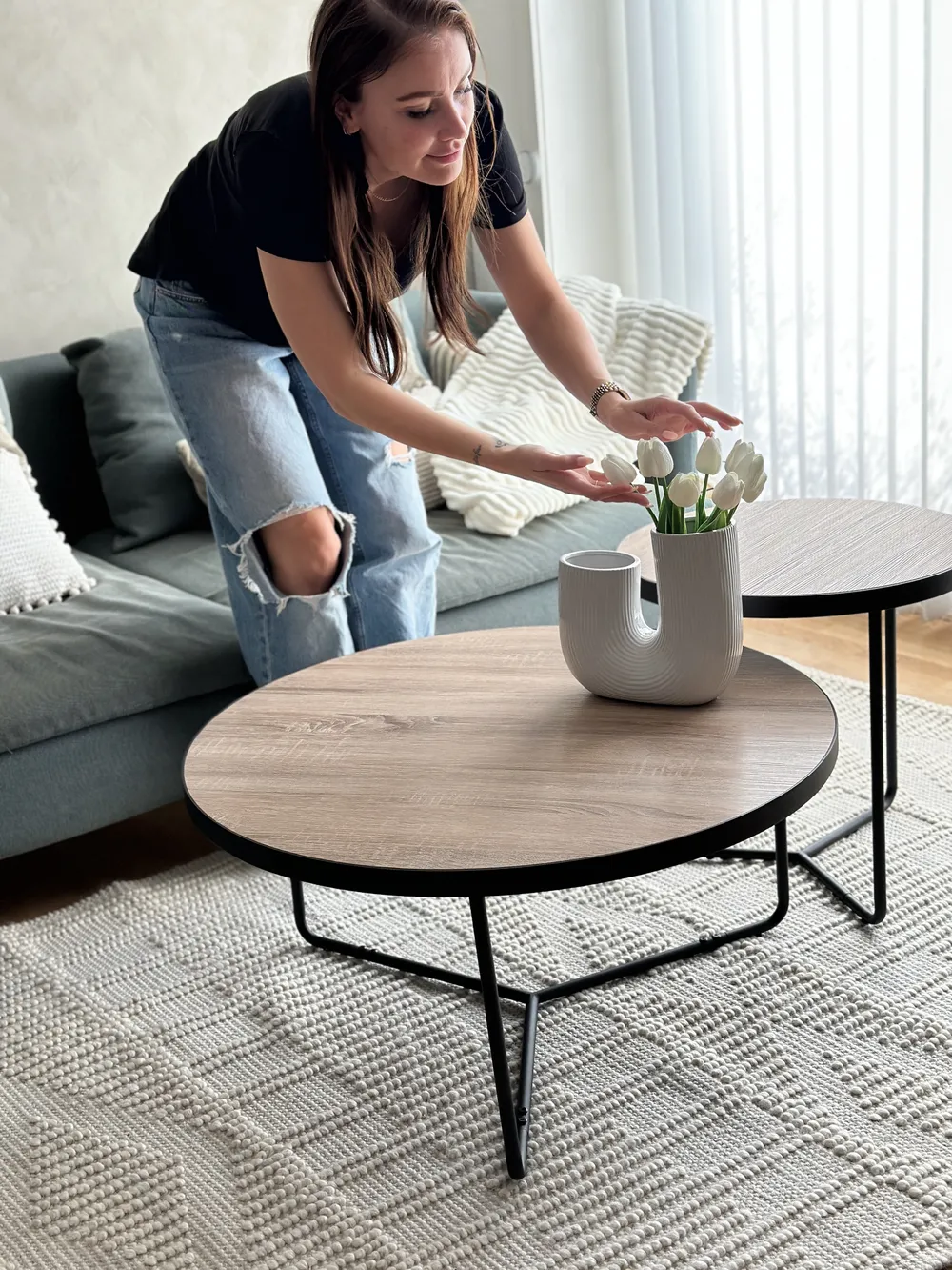 Couchtisch 3er Set MELODY Hellbraun_867056