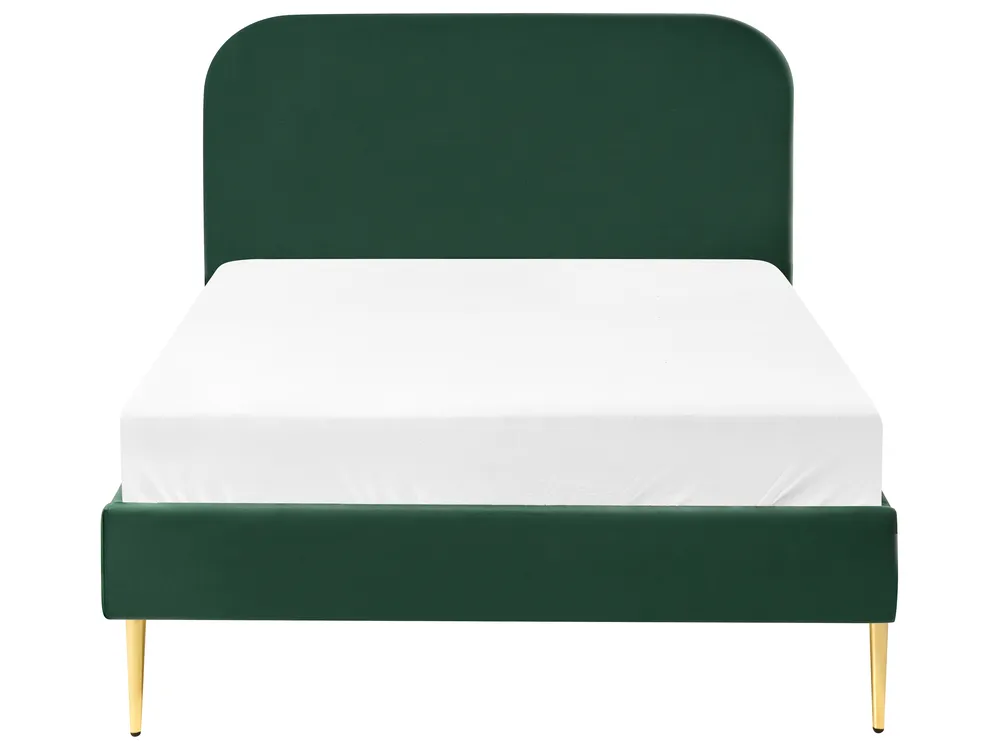 Bett mit Lattenrost Samtstoff FLAYAT 120 x 200 cm Dunkelgrün_1024378