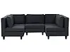 U-förmiges Modulsofa 5-Sitzer UNSTAD Stoff Schwarz