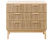 Kommode mit 3 Schubladen LYNWOOD Hellbraun_945533