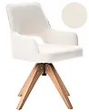Esszimmerstuhl drehbar MORAVIA Bouclé Hellbeige