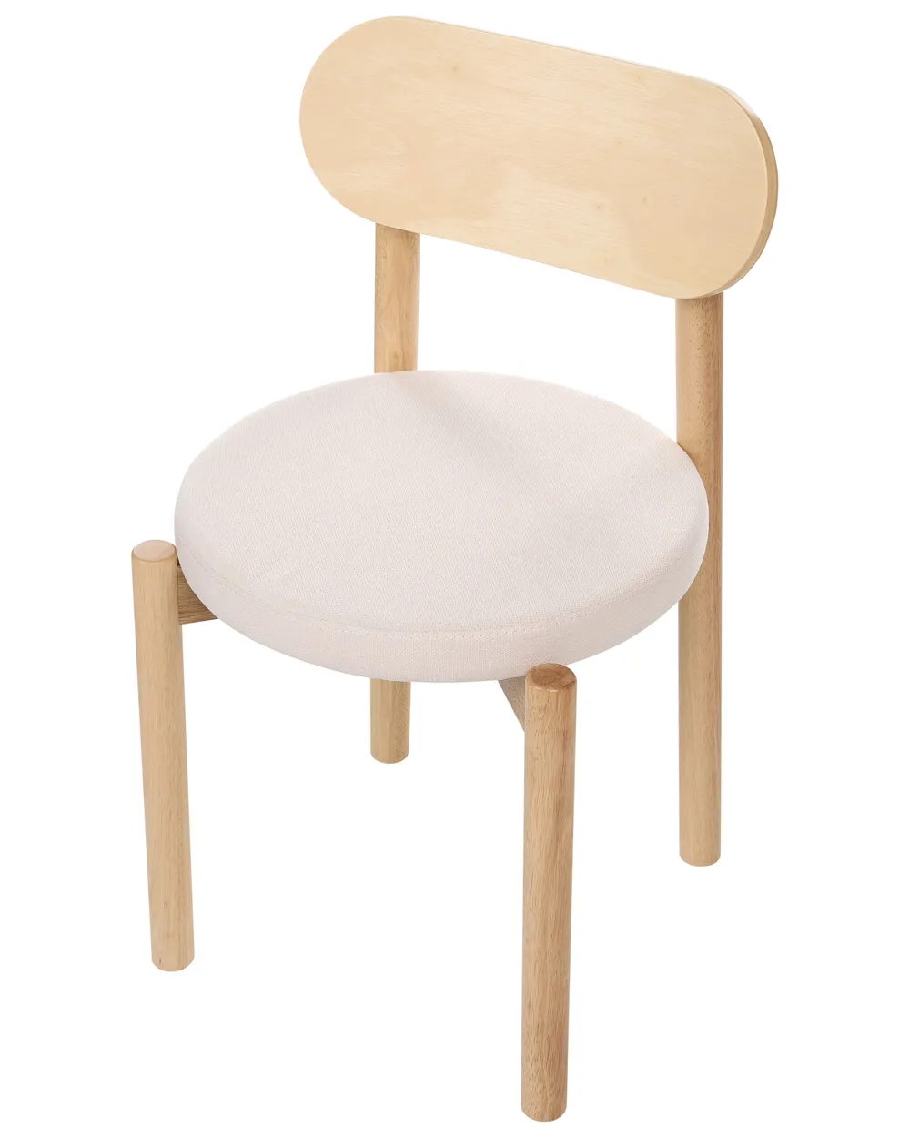 Esszimmerstuhl 2er Set PAULINA Holz Hellbraun / Hellbeige_1070682