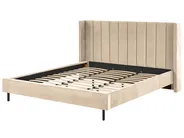 Bett mit Lattenrost Samtstoff VILLETTE 180 x 200 cm Beige_832599